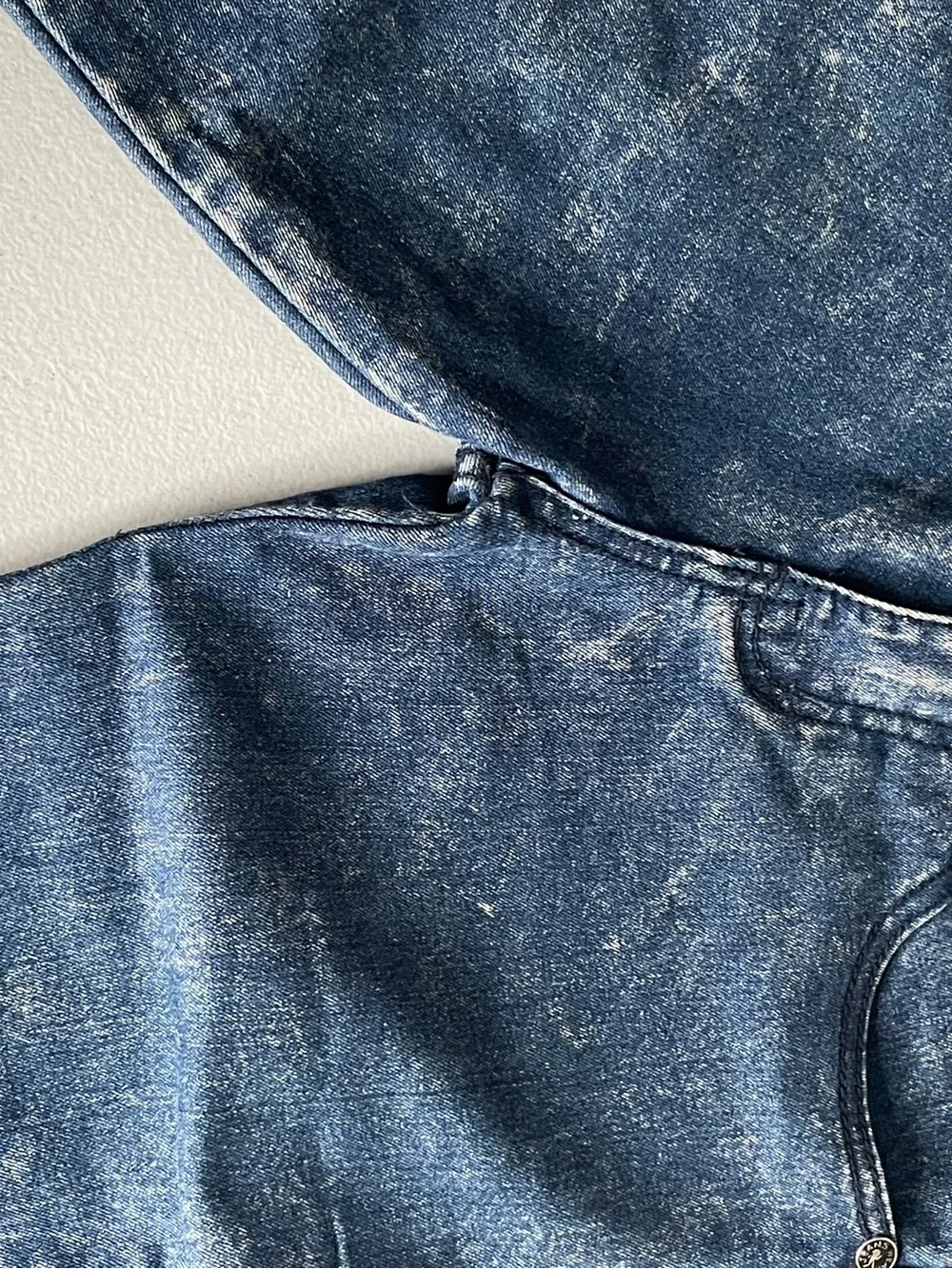 Women's Acid Wash Blue Denim Jeans